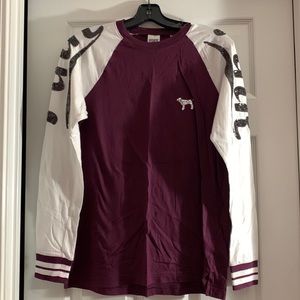 Pink Victoria Secret Long Sleeve Sequin Tee